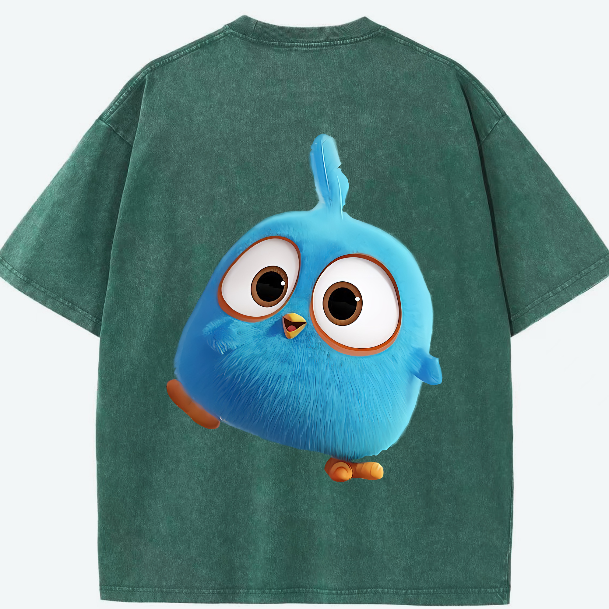 （画像用） Angry Birds アングリーバード 綿100% ヴィンテージ風 半袖Tシャツ（背面プリント）